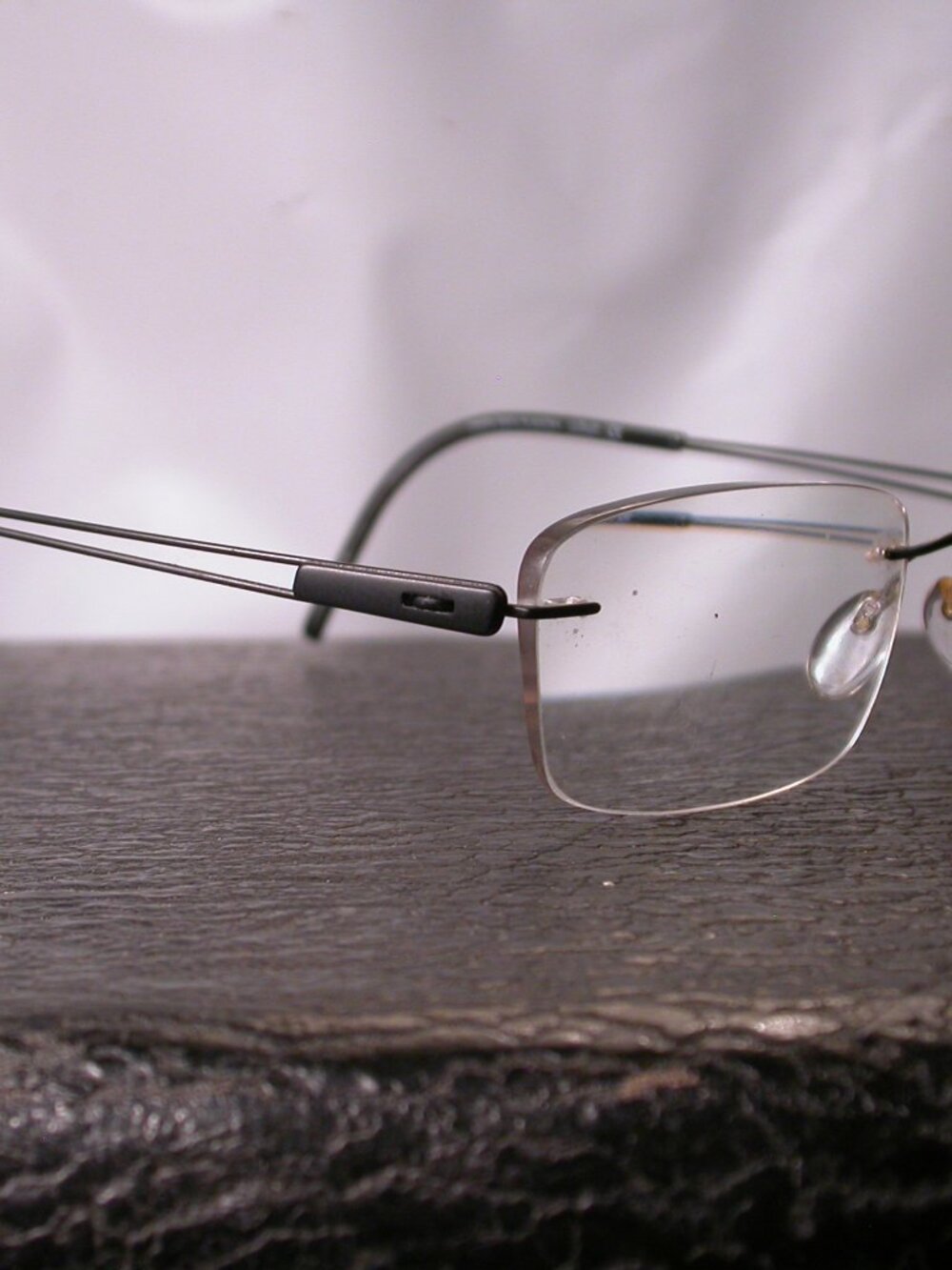 Silhouette Titan Frameless Black Wire Eyeglasses Made in Austria